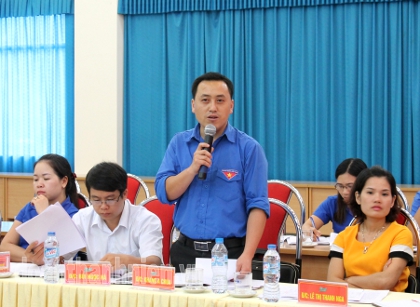 Đại biểu huyện Mù Cang Chải phát biểu tại Hội nghị.JPG